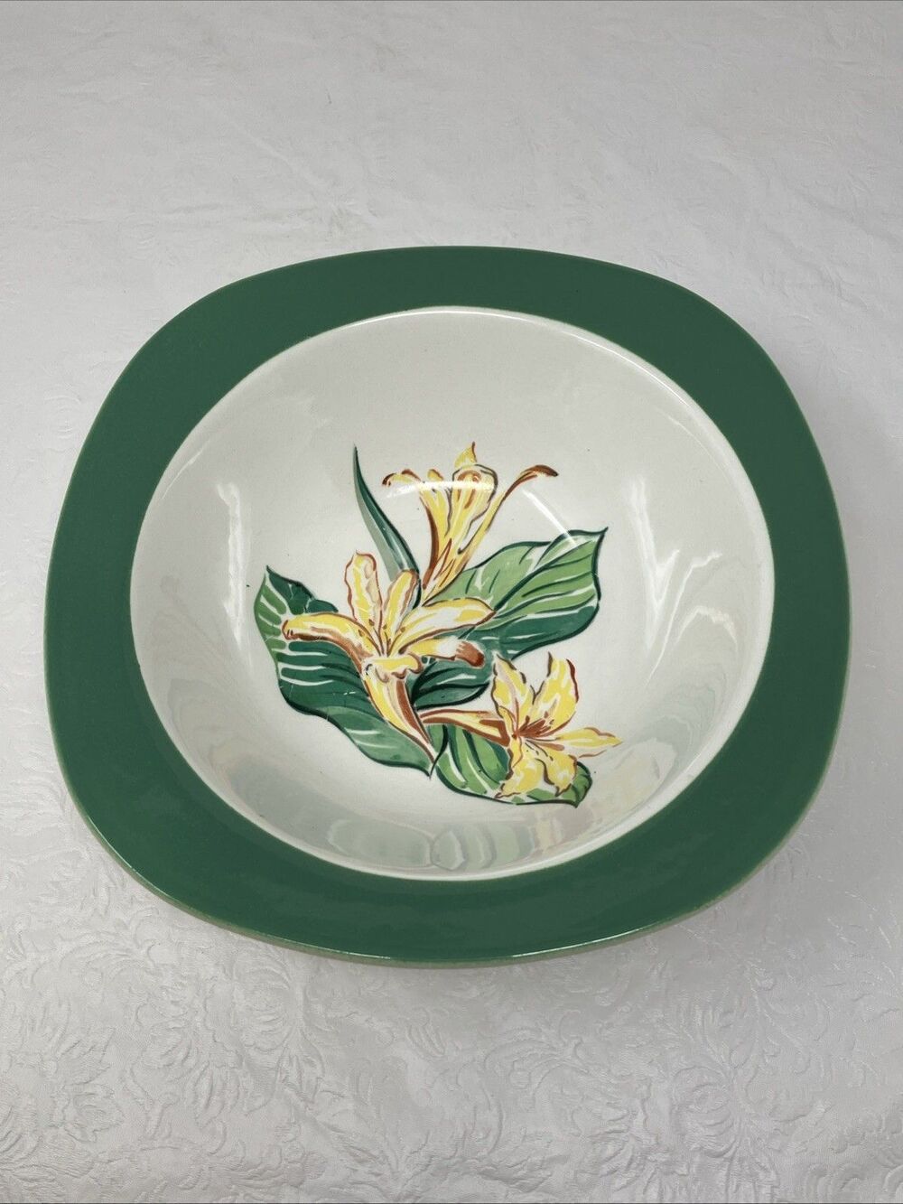 Taylor Smith & Taylor Conversation DAYLILY Round Serving Bowl 9” Rimmed